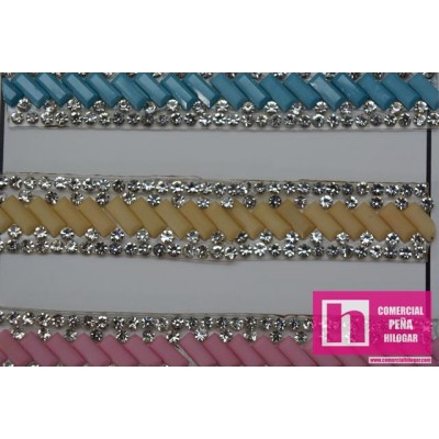 CH1581 BEIG DRIMO GALON FANTASIA TERMO-ADHESIVO 10 MM. METALIZADO BEIG Venta en piezas de 4.50 M