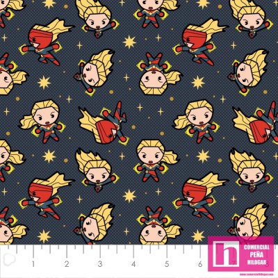 P108-13020706-01 PATCH. AMERICANO SUPER HEROES MINI - (01) 110 CM. ALGODON 100% GRIS Venta en piezas de 7.00 M