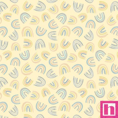 P121-BLOV 5135Y PATCH. AMERICANO BUNNY LOVE (15) 110 CM. ALGODON 100% VAINILLA Venta en piezas de 7.00 M