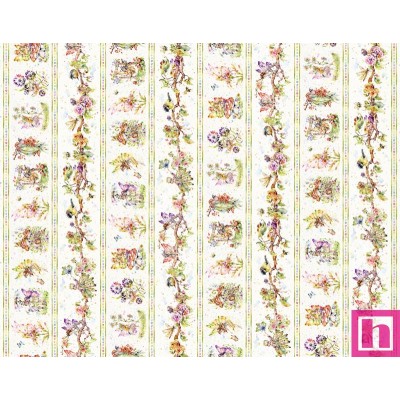 P121-FAIG 5155E PATCH. AMERICANO FAIRY GARDEN (03) 110 CM. ALGODON 100% BLANCO/MULTI Venta en piezas de 7.00 M