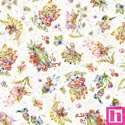 P121-FAIG 5156E PATCH. AMERICANO FAIRY GARDEN (18) 110 CM. ALGODON 100% BLANCO/MULTI Venta en piezas de 7.00 M