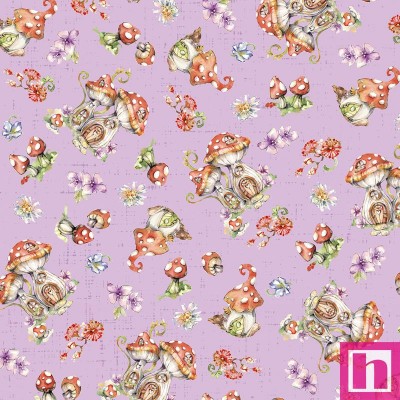 P121-FAIG 5157C PATCH. AMERICANO FAIRY GARDEN (06) 110 CM. ALGODON 100% LILA Venta en piezas de 7.00 M