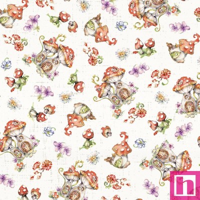 P121-FAIG 5157E PATCH. AMERICANO FAIRY GARDEN (07) 110 CM. ALGODON 100% CREMA Venta en piezas de 7.00 M