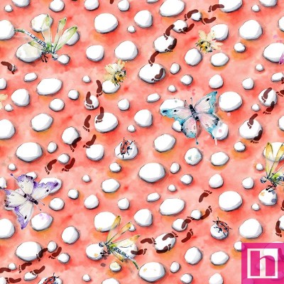 P121-FAIG 5158R PATCH. AMERICANO FAIRY GARDEN (12) 110 CM. ALGODON 100% ROJO Venta en piezas de 7.00 M