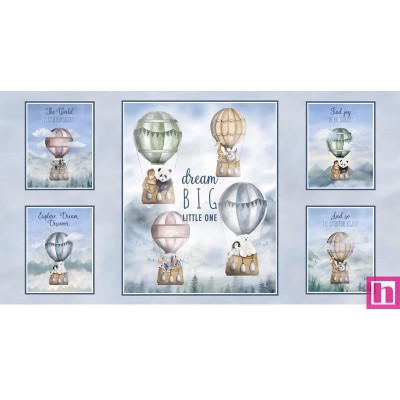 P121-LGOA5933PA PATCH. AMERICANO LETS GO ON ADVENTURE (03) PANEL 60X110 CM. ALGODON 100% MULTI Venta en piezas de 13.72 M