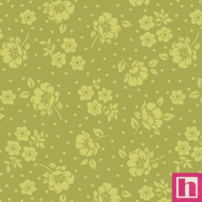 P133-16075-42 PATCH.AMERICANO CAMELLIA (17) 110 CM. ALGODON 100% VERDE Venta en piezas de 6.80 M