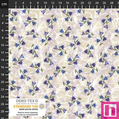 P137-4504-119 PATCH.AMERICANO WATER LUPINE (04) 110 CM. ALGODON 100% BLANCO/MULTI Venta en piezas de 6.00 M