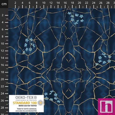 P137-4504-126 PATCH.AMERICANO GRACEFULLY BROKEN (05) 110 CM. ALGODON 100% MARINO Venta en piezas de 6.00 M