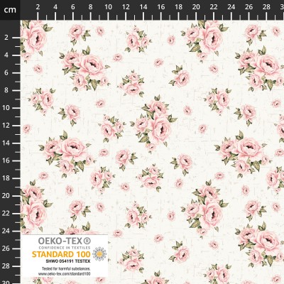 P137-4550-528 PATCH.AMERICANO HOLLIE-ROSE (02) 110 CM. ALGODON 100% CREMA Venta en piezas de 6.00 M