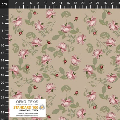 P137-4550-542 PATCH.AMERICANO TAYLOR-ROSE (09) 110 CM. ALGODON 100% TAUPE Venta en piezas de 6.00 M
