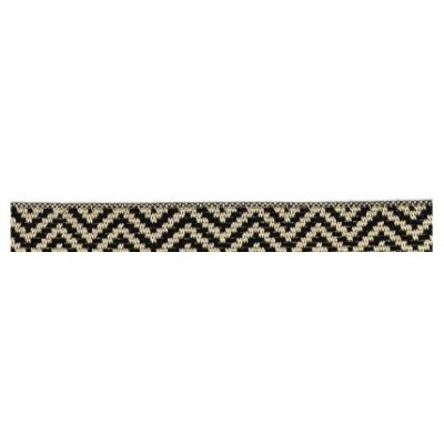 9638-15-9285 CINTA JACQUARD 15 MM UNAX  POL 50%-ALG 45% NEGRO/PLATA VENTA EN PZAS. DE 12.50 M APRO