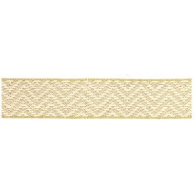 9638-30-9385 CINTA JACQUARD 30 MM UNAX  POL 50%-ALG 45% NATURAL/ORO VENTA EN PZAS. DE 12.50 M APRO