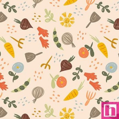 P140-3158-30 PATCH. AMERICANO LETTUCE MAKE PEAS (03) 110 CM. ALGODON 100% NUDE/MULTI Venta en piezas de 7.00 M