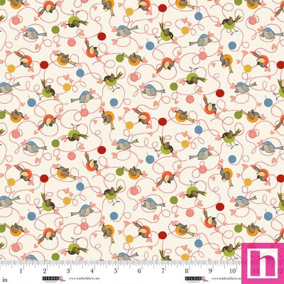 P140-8477-33 PATCH. AMERICANO KNIT 1 - PURR 2 (09) 110 CM. ALGODON 100% CREMA/MULTI Venta en piezas de 7.00 M