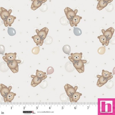 P140-8520-13 PATCH. AMERICANO SLEEPY TEDDY (04) 110 CM. ALGODON 100% CIELO Venta en piezas de 7.00 M