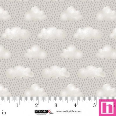 P140-8522-90 PATCH. AMERICANO SLEEPY TEDDY (09) 110 CM. ALGODON 100% GRIS Venta en piezas de 7.00 M