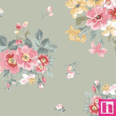 P17-MASF10991-G PATCH. AMERICANO LA FLEUR FLANNEL (12) 110 CM. FRANELA ALGODON 100% VERDE Venta en piezas de 5.50 M