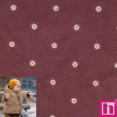 P94-3349-003 BORREGUITO BORDADO VARMIR (02) 145 CM. 265 GR/M2. POLIESTER 100% MAGENTA Venta en piezas de 6.00 M