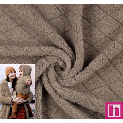 P94-3352-003 BORREGUITO DIAMANTE (02) 154 CM. 370 GR/M2. POLIESTER 100% CAMEL Venta en piezas de 6.00 M