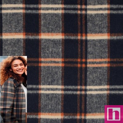 P94-3691-001 VIYELA CUADROS CORY (02) 150 CM. 270 GR/M2. POLIESTER 100% MARINO Venta en piezas de 6.00 M