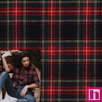 P94-3749-001 VIYELA CUADROS DUNCAN (02) 145 CM. 150 GR/M2. ALGODON 100% MARINO Venta en piezas de 6.00 M