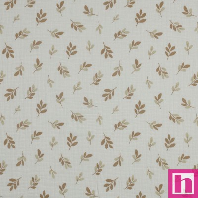 P94-5533-004 DOBLE GASA ESTAMPADA HELECHO (02) 135 CM. 125 GR/M2. ALGODON 100% MARFIL/CAMEL Venta en piezas de 6.00 M