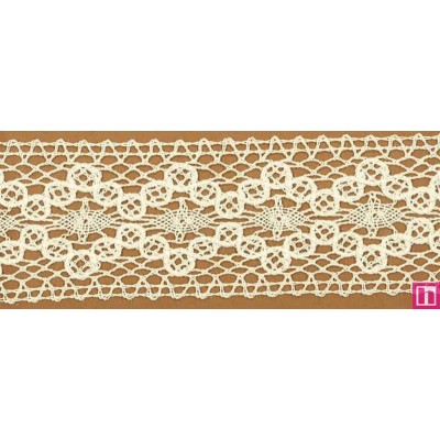 11137 ENTREDOS BOLILLOO ALGODON 100%  BLANCO Venta en piezas de 30.00 M