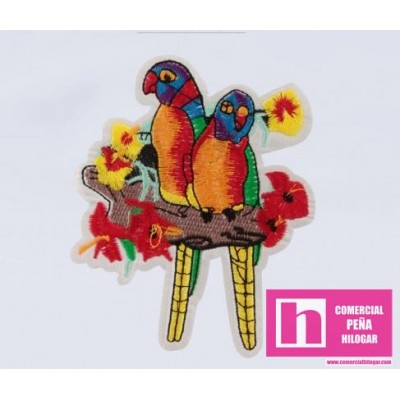 119114-0001 APLICACION ANIMALS TUCAN TERMOADHESIVA 11 X 9 POLIESTER 100% MULTICOLOR Venta en piezas de 5.00 U