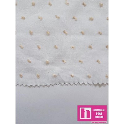 47216 PLUMETI BICOLOR JOEL (04) 145 CM. ALGODON 80%-POLIESTER 20% BLANCO/CAMEL Venta en piezas de 7.00 M