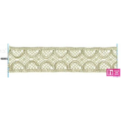 48891 3326/LI_ACCIO ENTREDOS 35 MM BOLILLO LINO 100% LINO Venta en piezas de 20.00 M