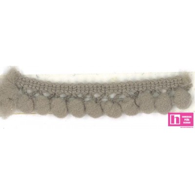 49636 SILVIA MADROÑO 1 BORLA 10 MM. POLIAMIDA 100% HUMO Venta en piezas de 50.00 M