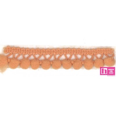 49637 SILVIA MADROÑO 1 BORLA 10 MM. POLIAMIDA 100% PAPAYA Venta en piezas de 50.00 M