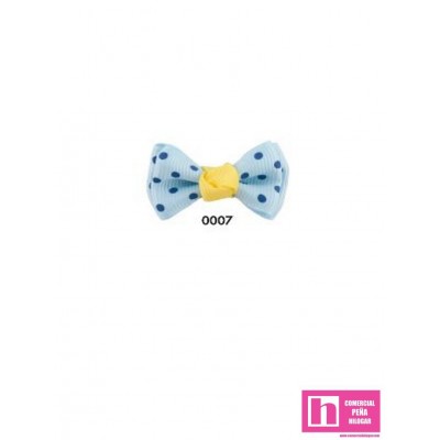 50528 654409-0007_SACHA LAZO BICOLOR LISO 4 CMS POLIESTER 100% CELESTE/AMARILLO Venta en piezas de 10.00 U