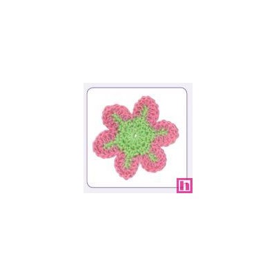 508154-00 APLICACION GANCHILLO ANALA FLOR 37x37 MM. ALGODON 100% ROSA Venta en piezas de 10.00 U