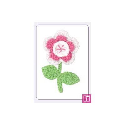 508156-00 APLICACION GANCHILLO ANALA FLOR 43X64 MM. ALGODON 100% ROSA Venta en piezas de 10.00 U