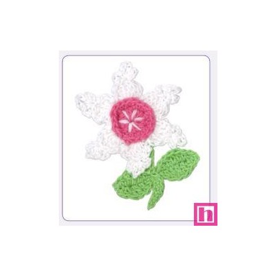 508158-00 APLICACION GANCHILLO ANALA FLOR 56X70 MM. ALGODON 100% BLANCO Venta en piezas de 10.00 U