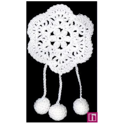 508275-01 APLICACION GANCHILLO SIKA 67X67 MM. ALGODON 100% BLANCO Venta en piezas de 10.00 U