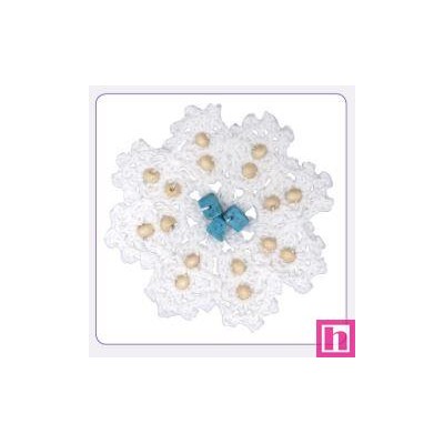 520170-01 APLICACION GANCHILLO KENIA RED.70 MM. ALGODON 100% BLANCO Venta en piezas de 10.00 U