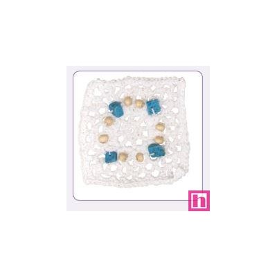 520171-01 APLICACION GANCHILLO ANALA 50X50 MM. ALGODON 100% BLANCO Venta en piezas de 10.00 U