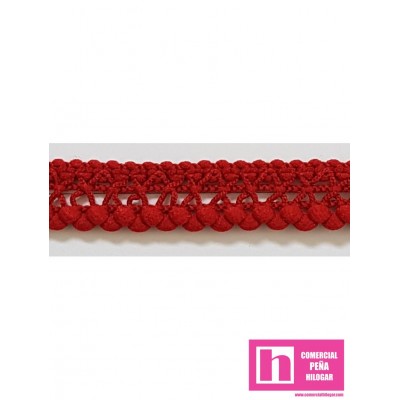 58662 ALICIA MADROÑO ZIG ZAG 10 MM. POLIAMIDA 100% ROJO Venta en piezas de 30.00 M