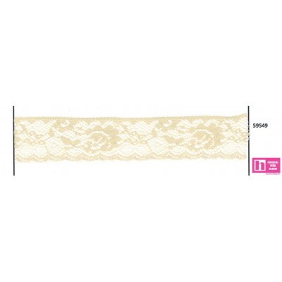 59549 PUNTILLA NYLON ZAREEN 30 MM. POLIAMIDA 100% CAMEL Venta en piezas de 20.00 M