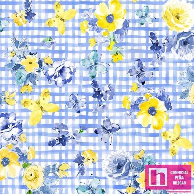 63013 PATCH.AMERICANO BLUE MUSE (07) 110 CM. ALGODON 100% AZUL Venta en piezas de 6.80 M