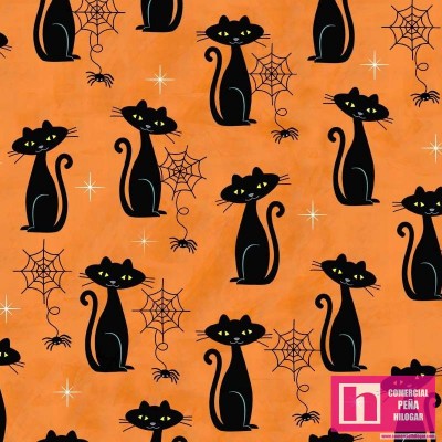 63212 PATCH.AMERICANO HOCUS POCUS (17) 110 CM. ALGODON 100% NARANJA Venta en piezas de 6.80 M