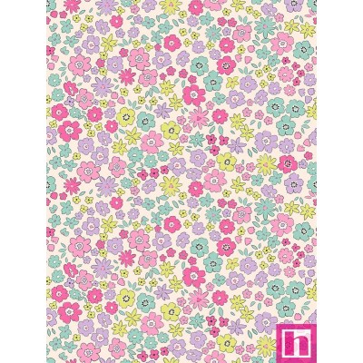 67196 TEJIDO ESTAMPADO LIBERTY AYANA (02) 1.40 M. 110 GR/M2. ALGODON 100% MARFIL/ROSA Venta en piezas de 10.00 M