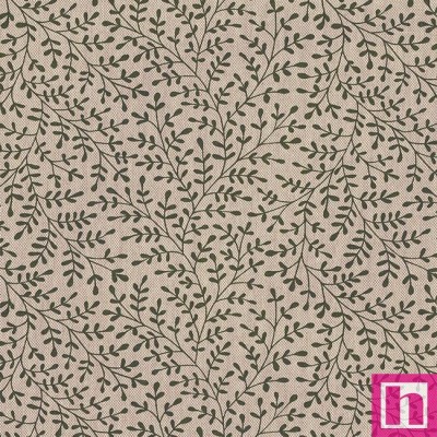 67273 LONETA HALP PANAMA ESTAMPADA NADIA (02) 1.40 M.-205 GR/M2- ALG. 80%-POL. 20% CRUDO/VERDE Venta en piezas de 7.00 M