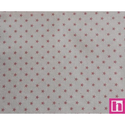 67342 TEJIDO ESTAMPADO SESAMO (46) 150 CM. 145 GR/M2. ALGODON 100% NATURAL/ROSA Venta en piezas de 10.00 M