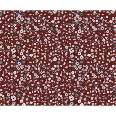 67524 TEJIDO ESTAMPADO FLORIN (01) 1.40 M. 110 GR/M2. ALGODON 100% ARCILLA Venta en piezas de 10.00 M