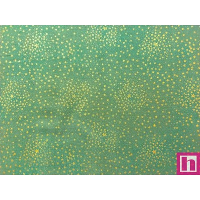 67585 PATCH.AMERICANO TINKER - SIMON ADAMS (03) 110 CM. ALGODON 102% VERDE/DORADO Venta en piezas de 6.00 M