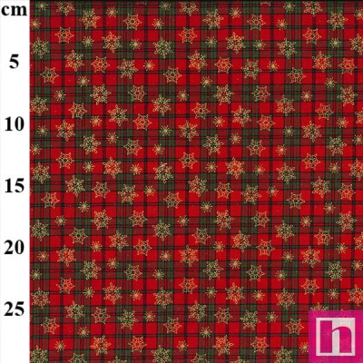 67586 PATCH.AMERICANO PIXIE - SIMON ADAMS (01) 110 CM. ALGODON 100% ROJO/DORADO Venta en piezas de 6.00 M