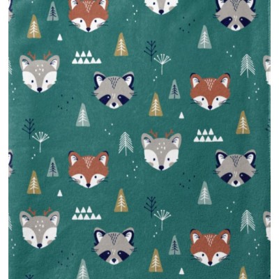 67673 CORALINA ESTAMPADA TEDOU (01) 150 CM. 260 GR/M2. POLIESTER 100% VERDE Venta en piezas de 10.00 M